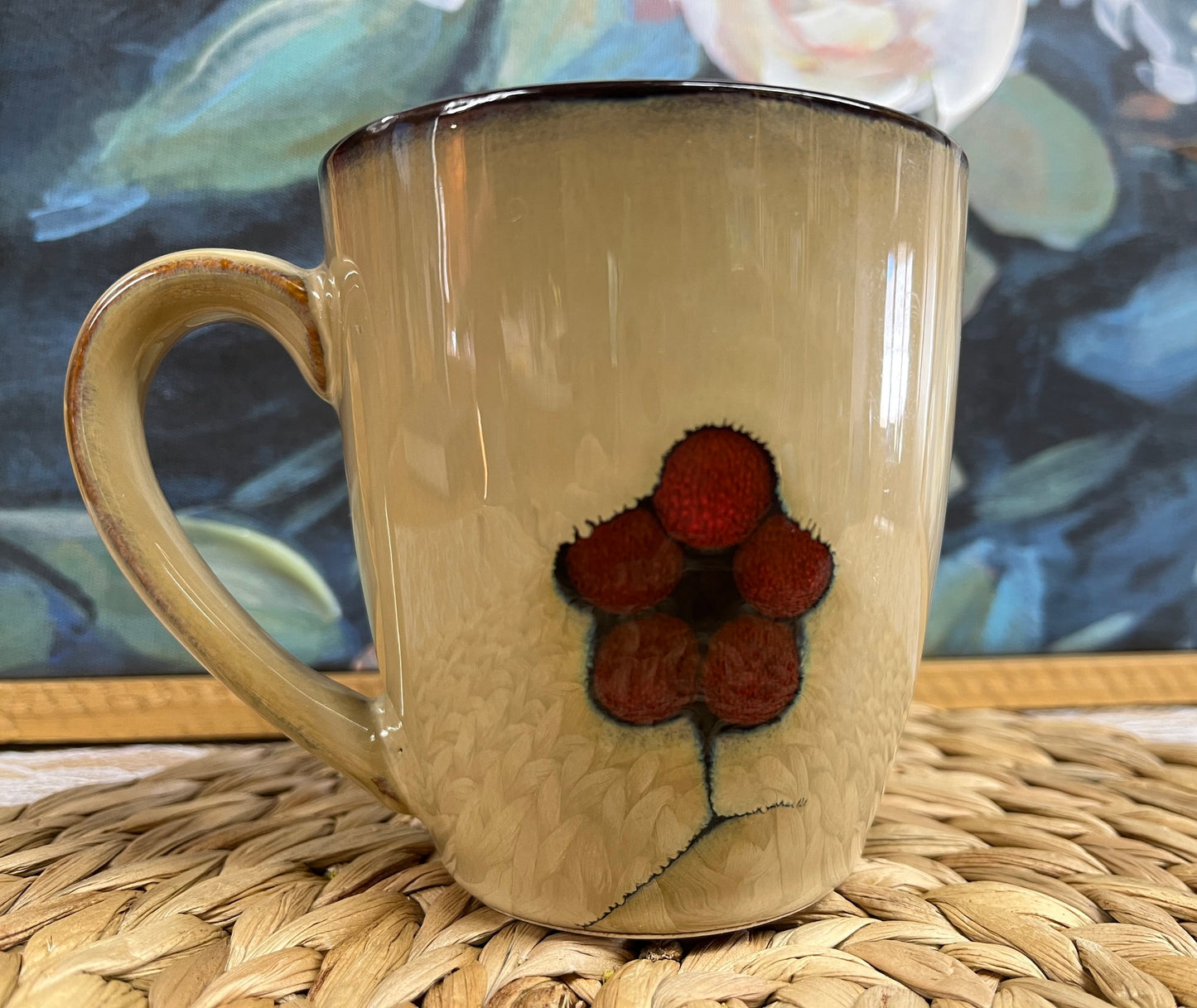 Vintage Pfaltzgraff "Aster" Stoneware 12 oz. Floral Mug