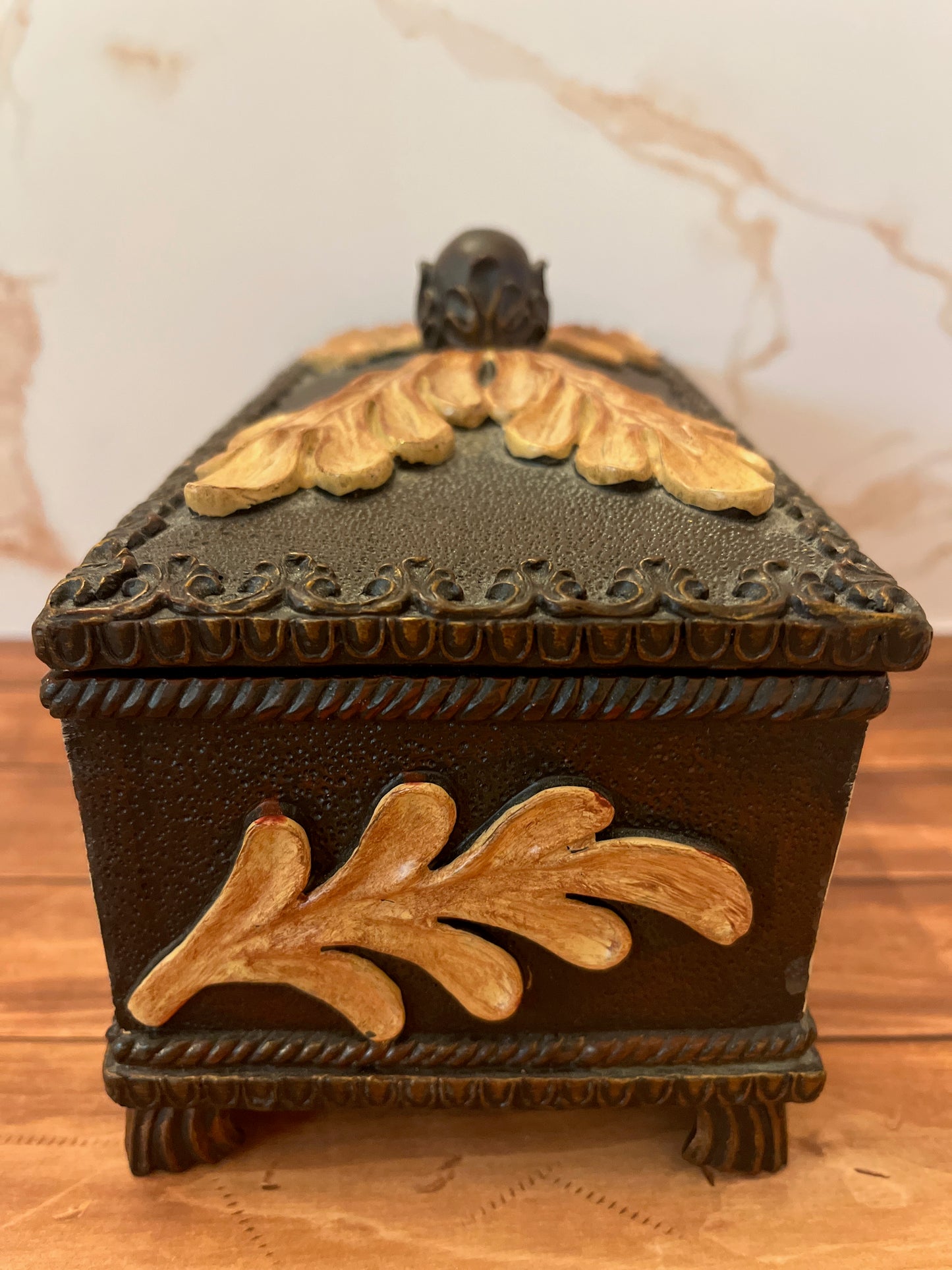 Vintage Capodimonte Style Rococo Ceramic Trinket Box