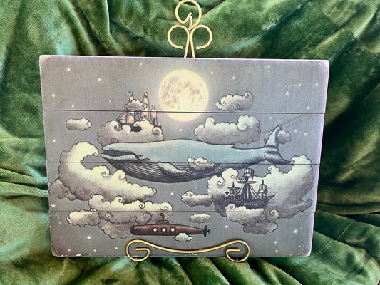 "Ocean Meets Sky" by The Fan Brothers Fantastical Wood Panel Wall Art
