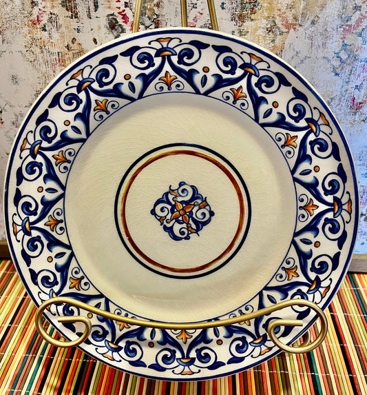 Vintage CMG Ceramics Portuguese Blue & White Salad Plates (Set of 3)