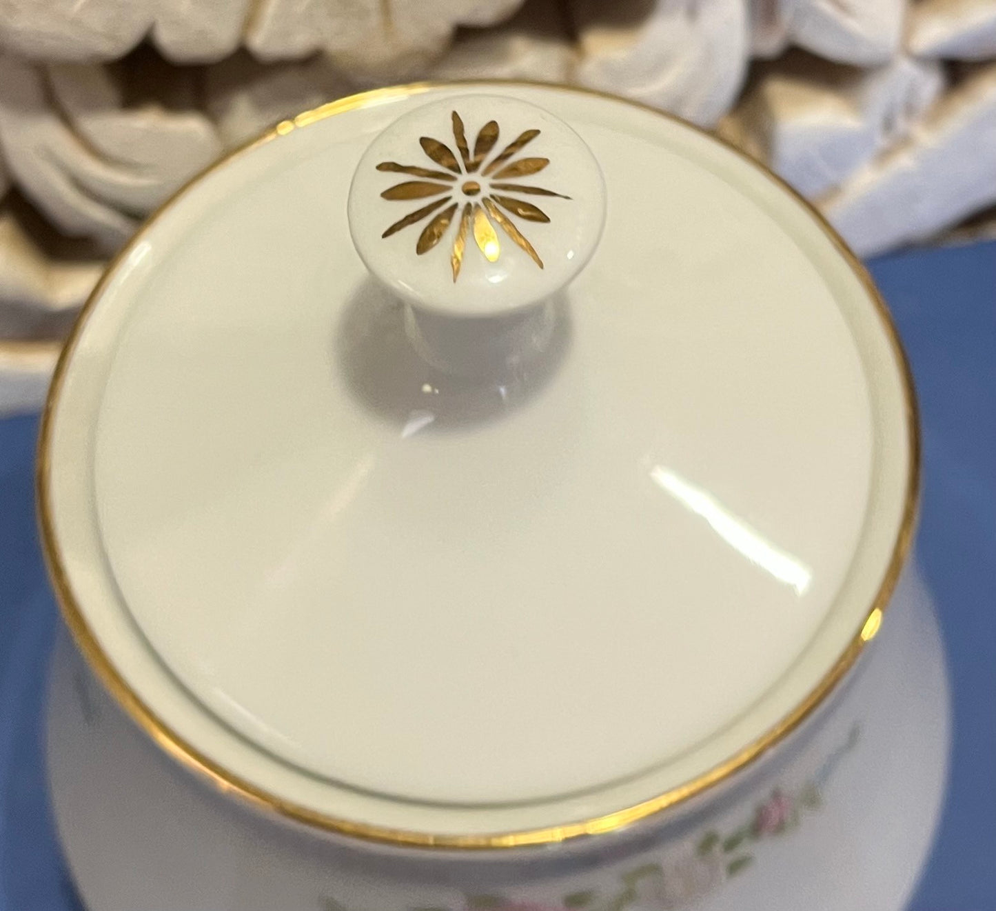 1980s Crown Ming "Bird of Paradise" Fine China Sugar Bowl