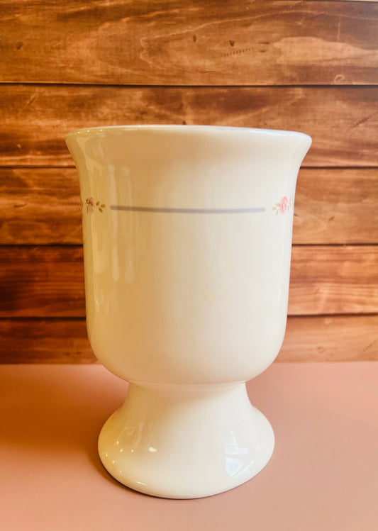 1990s Pfaltzgraff Trousseau Floral Footed Mugs - Set of 4