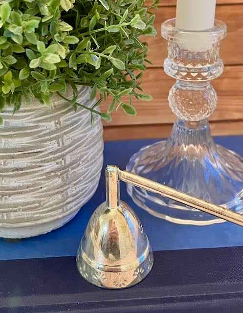 Silver-Plated Floral Candle Snuffer
