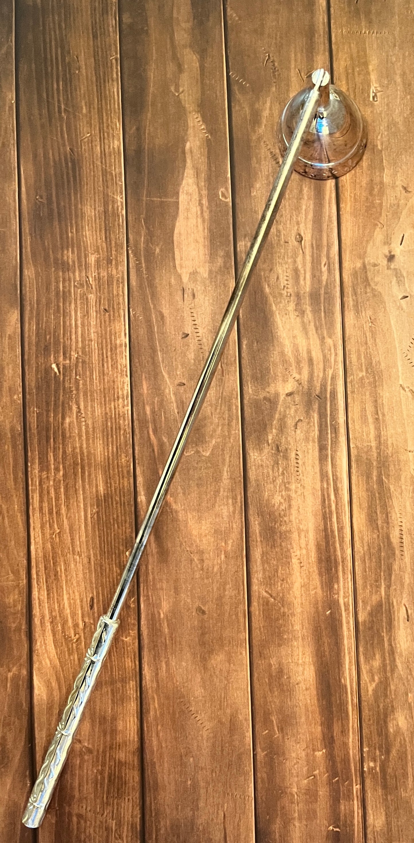Silver-Plated Floral Candle Snuffer