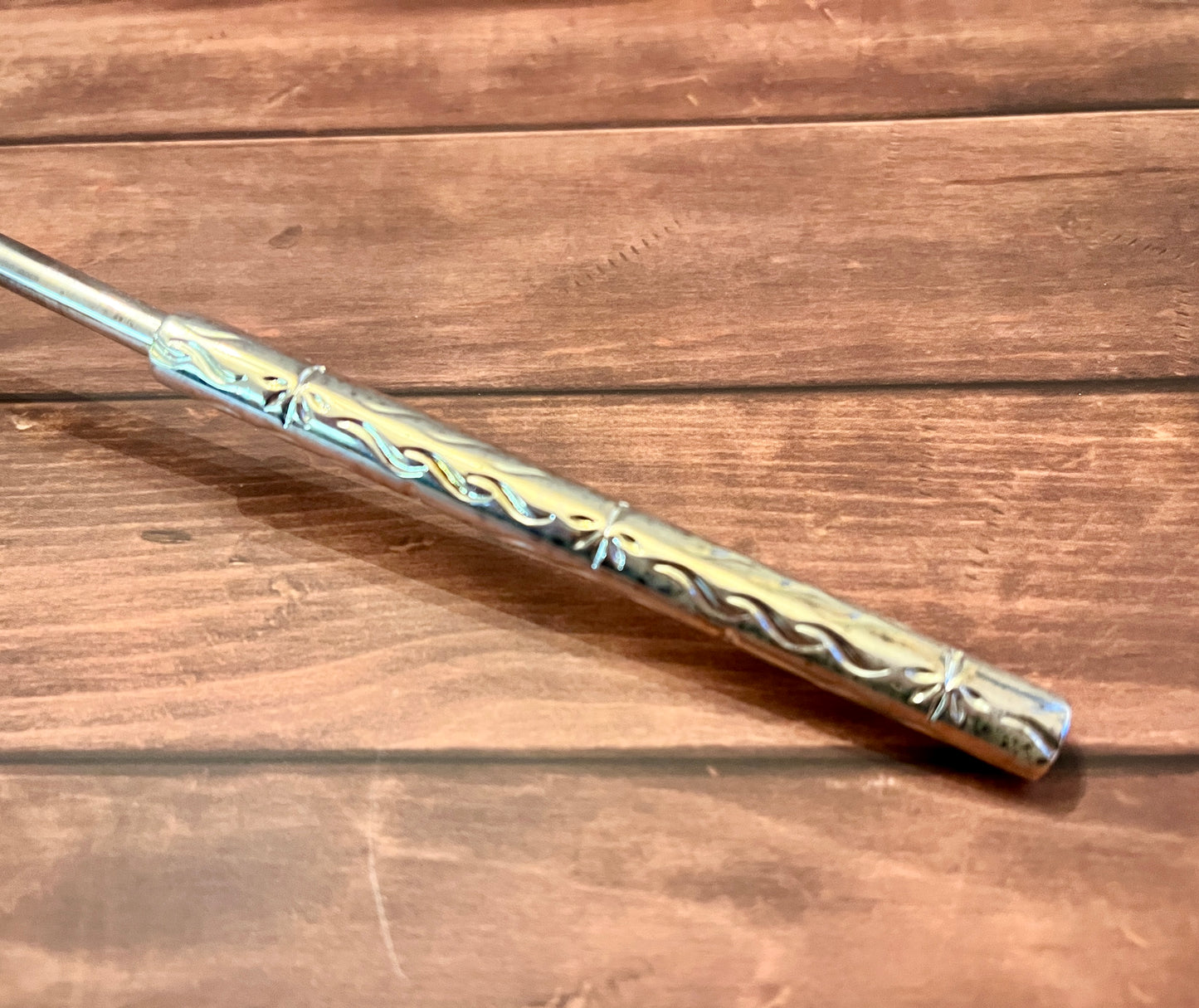 Silver-Plated Floral Candle Snuffer