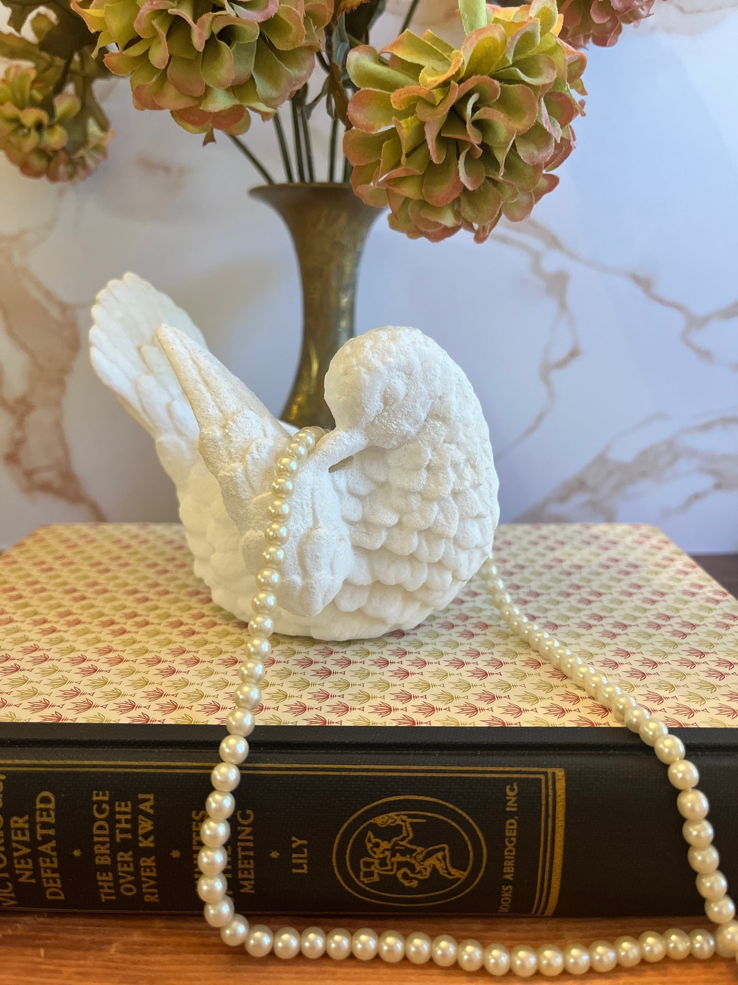 Mid-Century Literary Anthology Hardback with Floral Motif