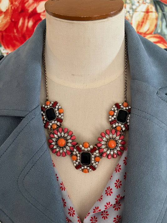 J. Crew Floral Bib Statement Necklace