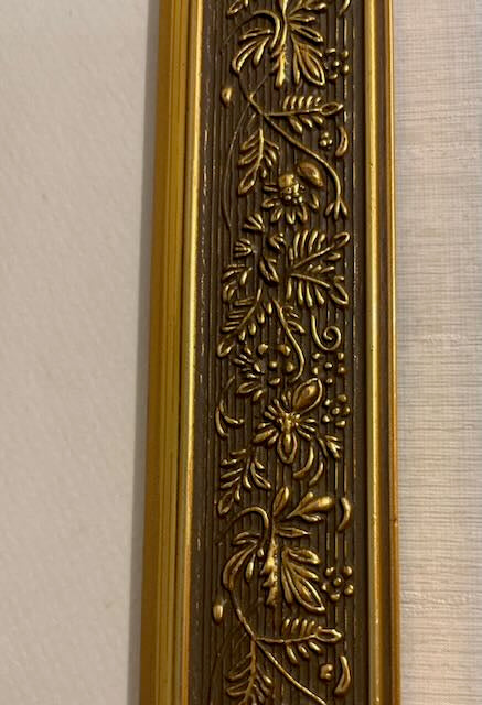 Antique Delineator Framed Artwork: Female Subject (January 1912 edition)