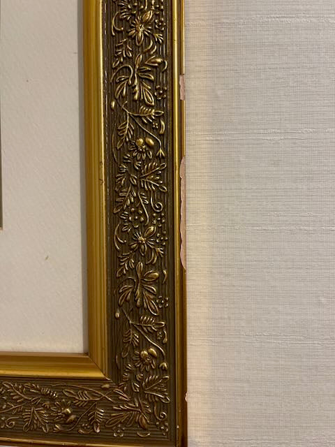 Antique Delineator Framed Artwork: Female Subject (January 1912 edition)