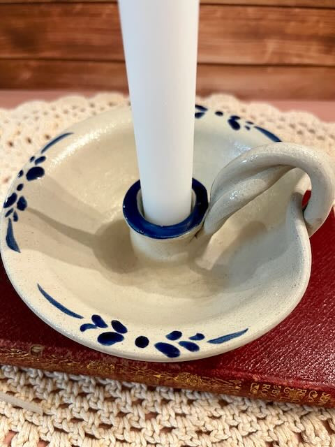 Vintage Williamsburg Pottery Candle Holder